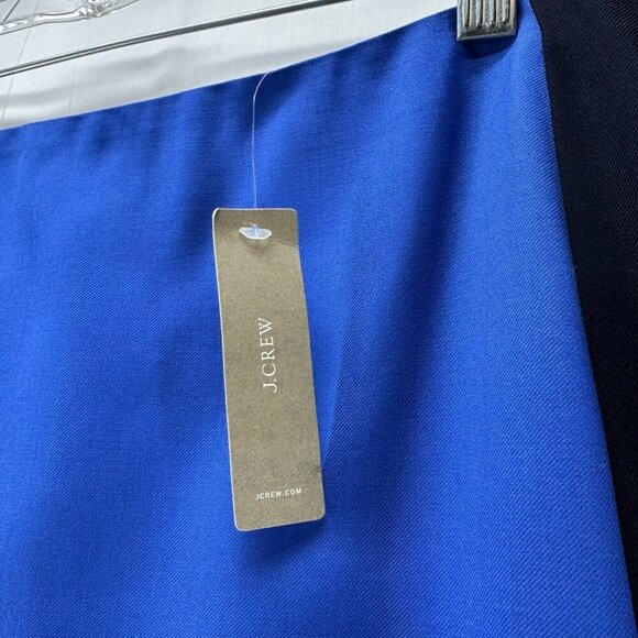J.CREW Skirt Size 16 Pencil Straight Side Panel Vented Wool Blue Black - Picture 4 of 8